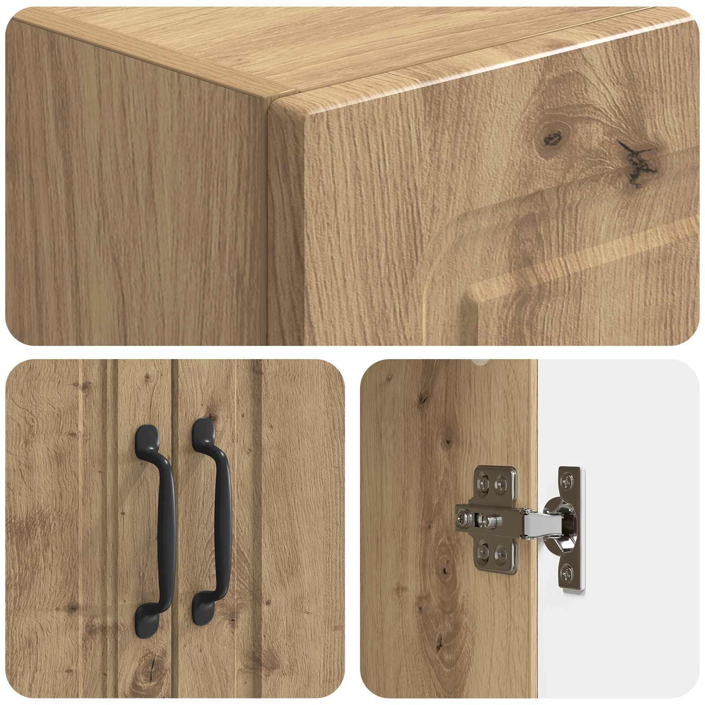 Cabinet Set 2 pcs Artisan Oak Engineered Wood