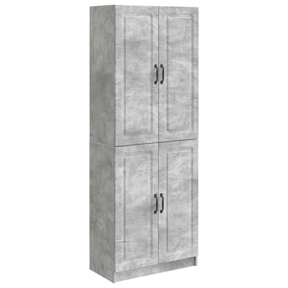 Cabinet Set 2 pcs Concrete Grey Engineered Wood