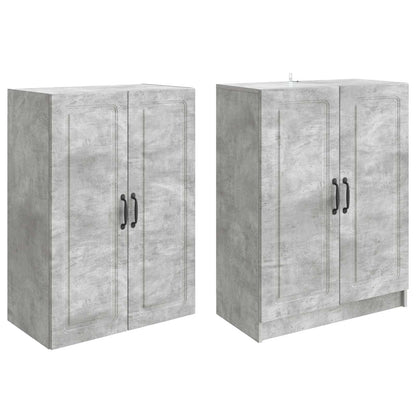 Cabinet Set 2 pcs Concrete Grey Engineered Wood