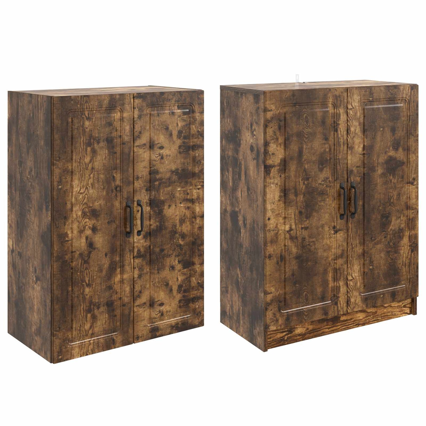 Cabinet Set 2 pcs Smoked Oak Engineered Wood