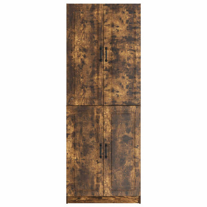 Cabinet Set 2 pcs Smoked Oak Engineered Wood