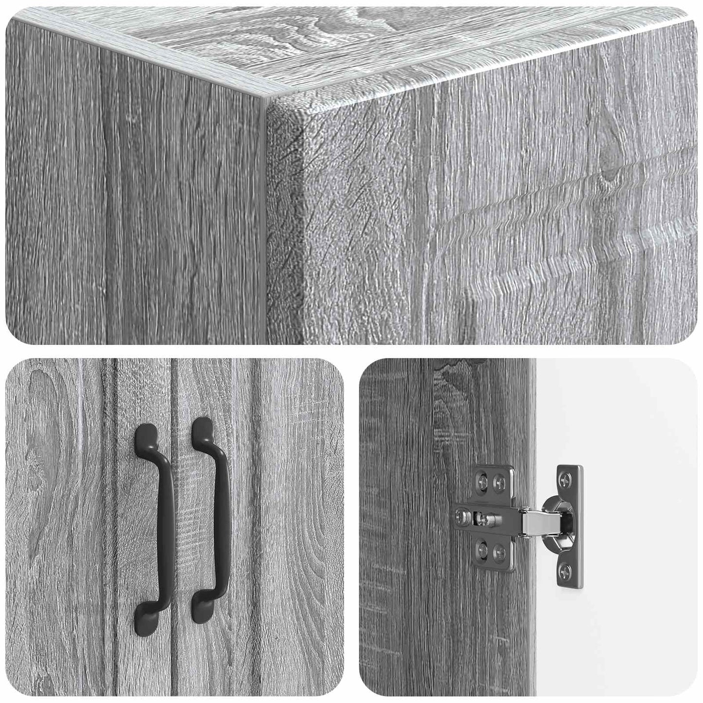 Cabinet Set 2 pcs Engineered Wood