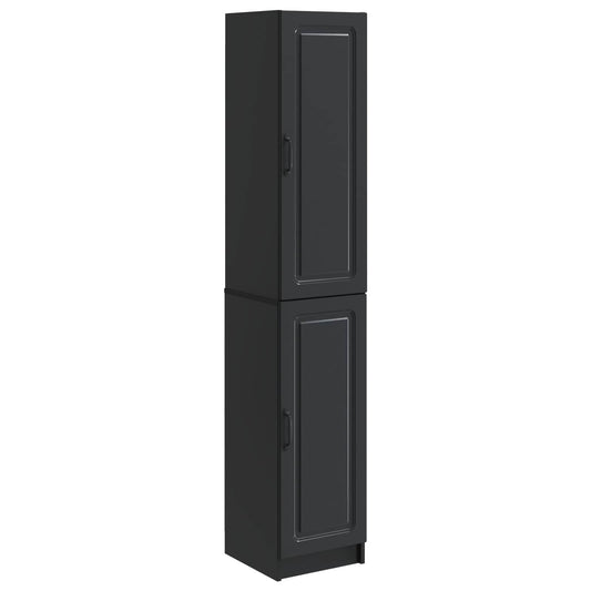 Cabinet Set 2 pcs Black Engineered Wood