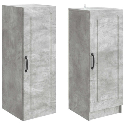 Cabinet Set 2 pcs Concrete Grey Engineered Wood