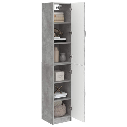 Cabinet Set 2 pcs Concrete Grey Engineered Wood