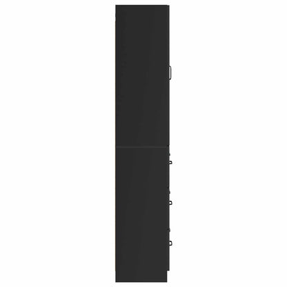 Cabinet Set 2 pcs 66 x 34.5 x 87 cm Engineered Wood Black