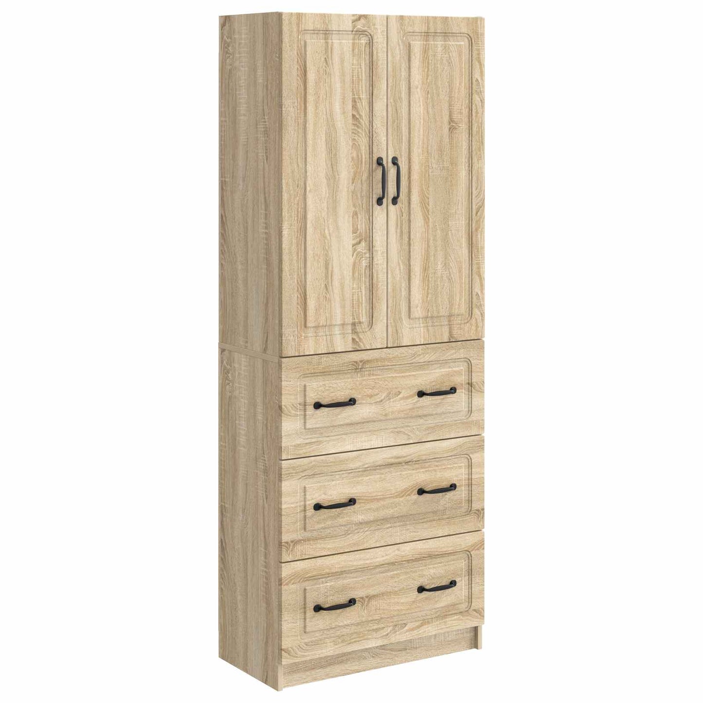 Cabinet Set 2 pcs 66 x 34.5 x 87 cm Engineered Wood Sonoma Oak