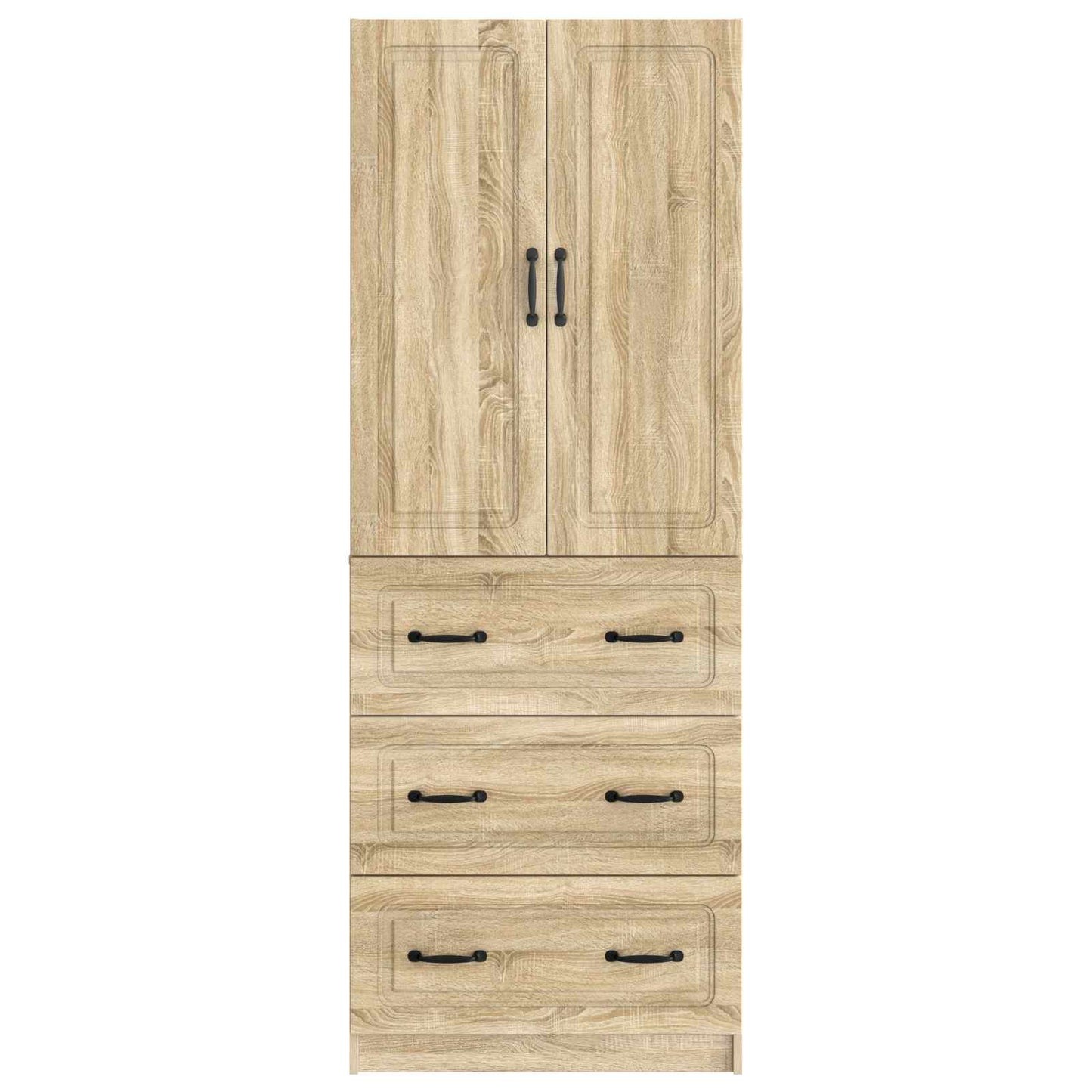 Cabinet Set 2 pcs 66 x 34.5 x 87 cm Engineered Wood Sonoma Oak