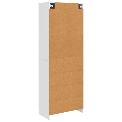 Cabinet Set 2 pcs High Gloss White 66 x 34.5 x 87 cm