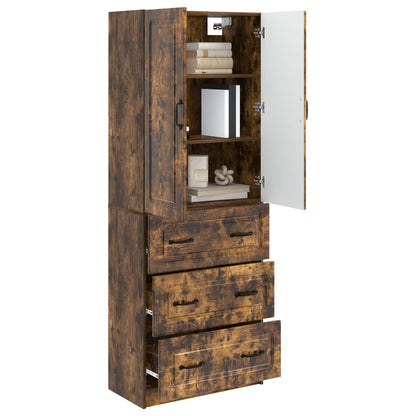 Cabinet Set 2 pcs 66 x 34.5 x 87 cm Engineered Wood Smoked Oak
