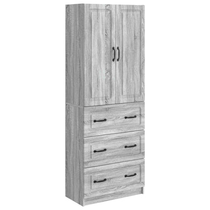 Cabinet Set 2 pcs 66 x 34.5 x 87 cm Engineered Wood Grey Sonoma