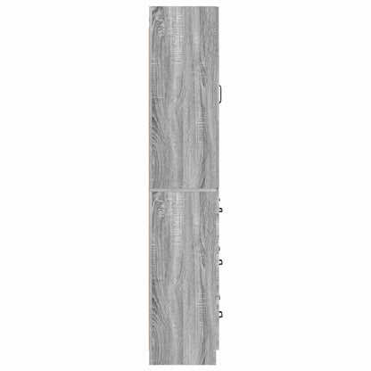Cabinet Set 2 pcs 66 x 34.5 x 87 cm Engineered Wood Grey Sonoma