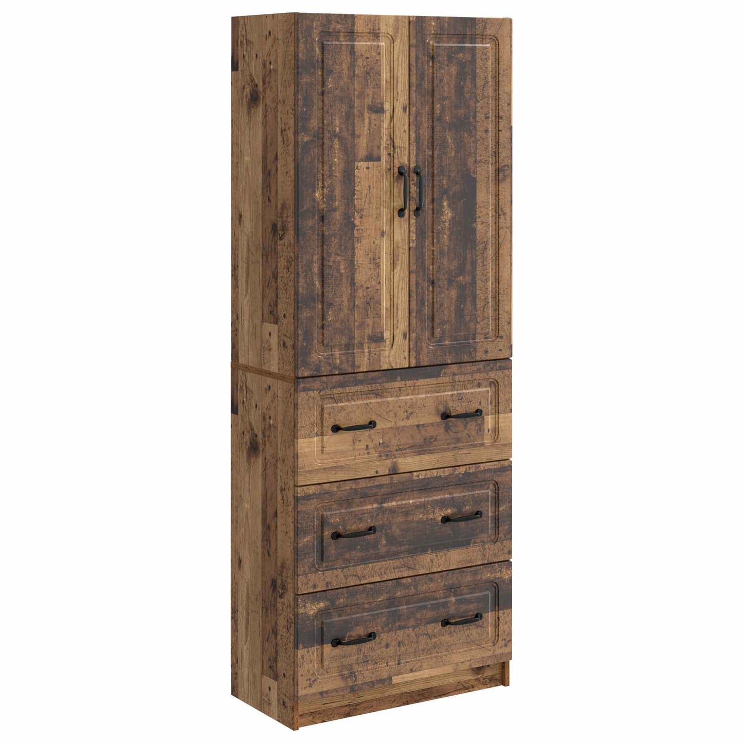 Cabinet Set 2 pcs 66 x 34.5 x 87 cm Engineered Wood Old Wood