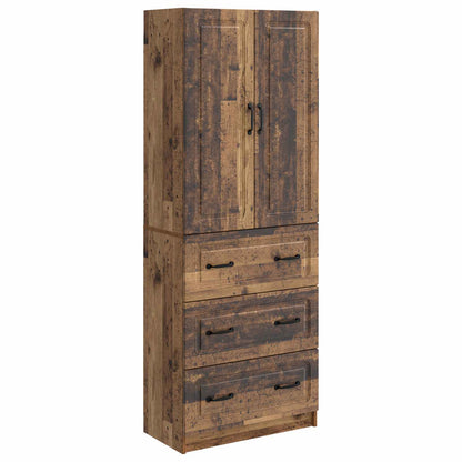 Cabinet Set 2 pcs 66 x 34.5 x 87 cm Engineered Wood Old Wood