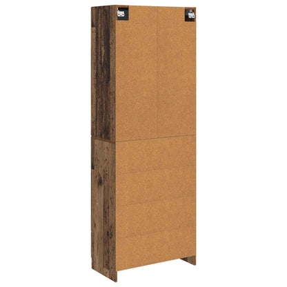 Cabinet Set 2 pcs 66 x 34.5 x 87 cm Engineered Wood Old Wood