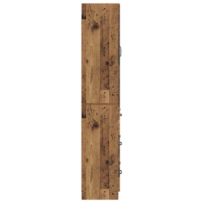 Cabinet Set 2 pcs 66 x 34.5 x 87 cm Engineered Wood Old Wood