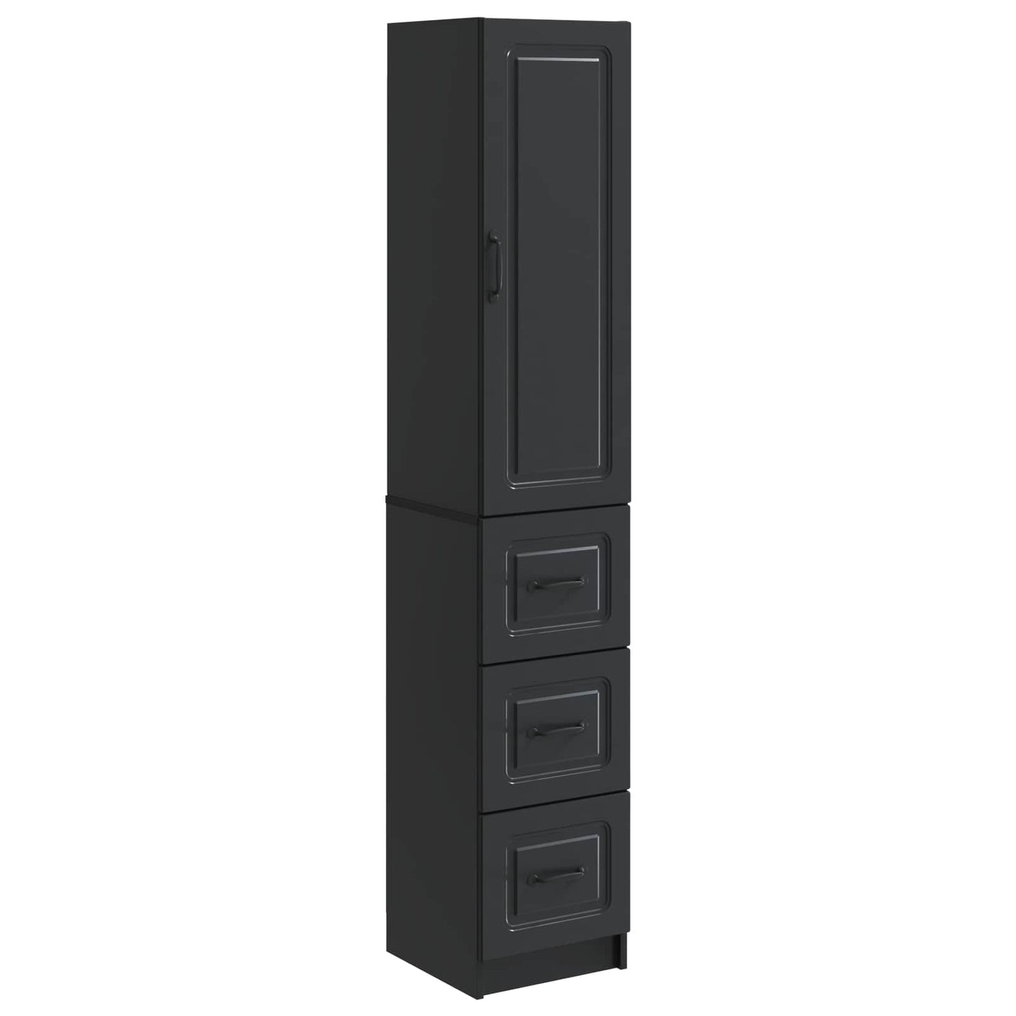 Cabinet Set 2 pcs 33 x 34.5 x 87 cm Engineered Wood Black