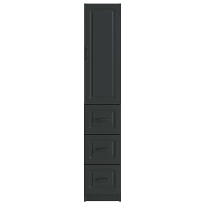 Cabinet Set 2 pcs 33 x 34.5 x 87 cm Engineered Wood Black