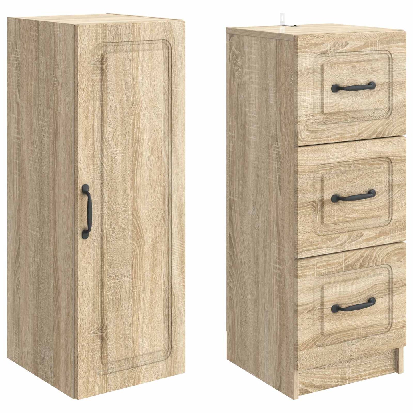 Cabinet Set 2 pcs 33 x 34.5 x 87 cm Engineered Wood Sonoma Oak