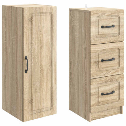 Cabinet Set 2 pcs 33 x 34.5 x 87 cm Engineered Wood Sonoma Oak