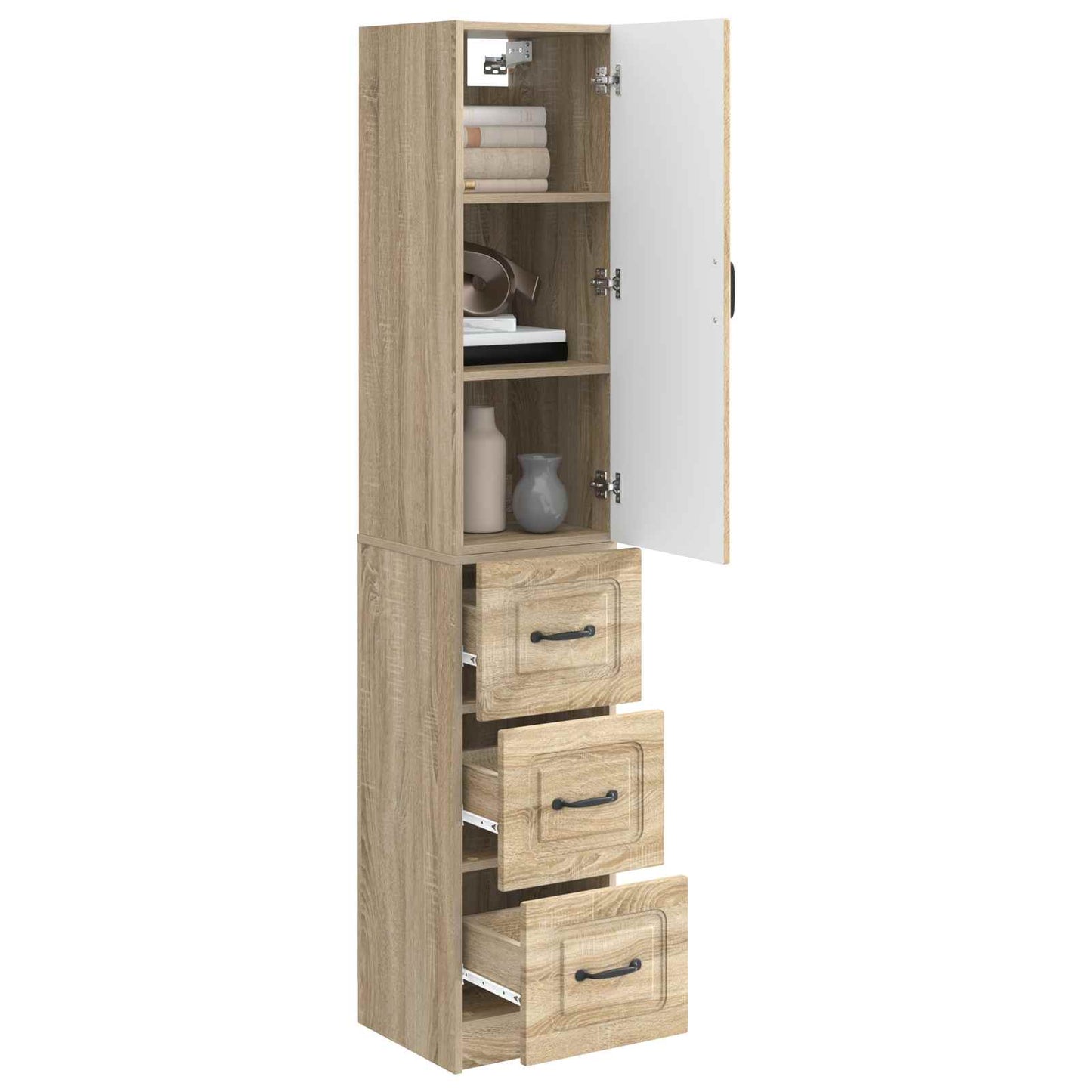 Cabinet Set 2 pcs 33 x 34.5 x 87 cm Engineered Wood Sonoma Oak