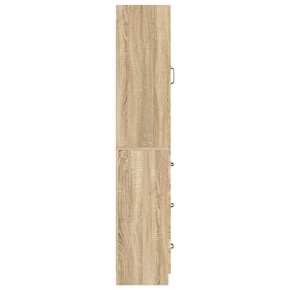Cabinet Set 2 pcs 33 x 34.5 x 87 cm Engineered Wood Sonoma Oak