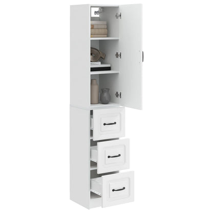 Cabinet Set 2 pcs High Gloss White 33 x 34.5 x 87 cm