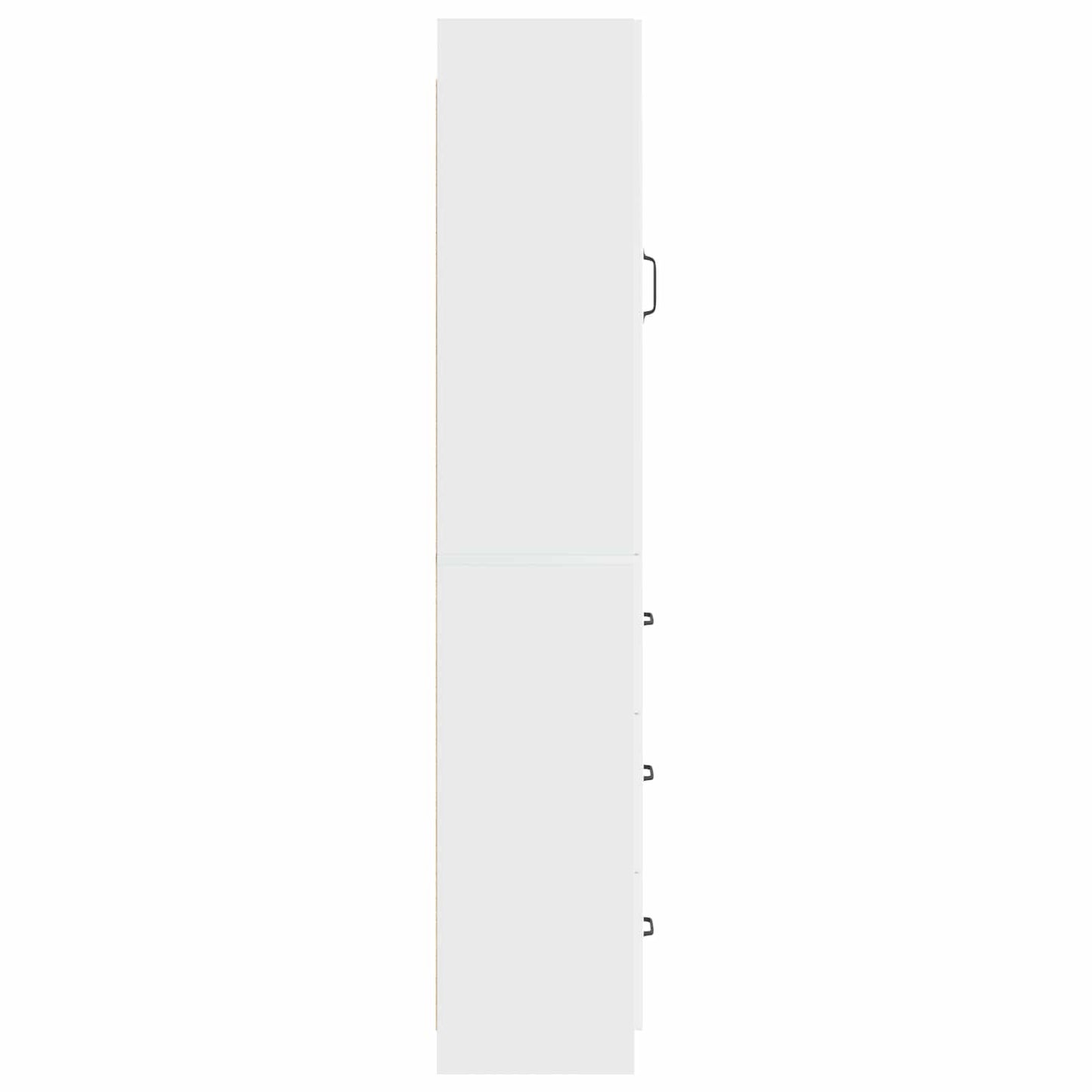 Cabinet Set 2 pcs High Gloss White 33 x 34.5 x 87 cm