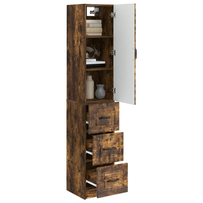 Cabinet Set 2 pcs 33 x 34.5 x 87 cm Engineered Wood Smoked Oak