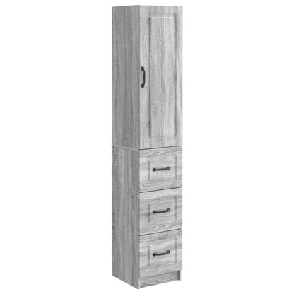 Cabinet Set 2 pcs 33 x 34.5 x 87 cm Engineered Wood Grey Sonoma