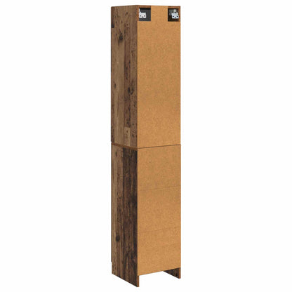 Cabinet Set 2 pcs Old Wood 33 x 34.5 x 87 cm Engineered Wood