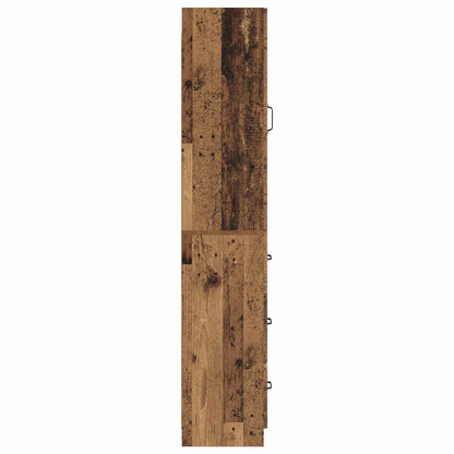 Cabinet Set 2 pcs Old Wood 33 x 34.5 x 87 cm Engineered Wood