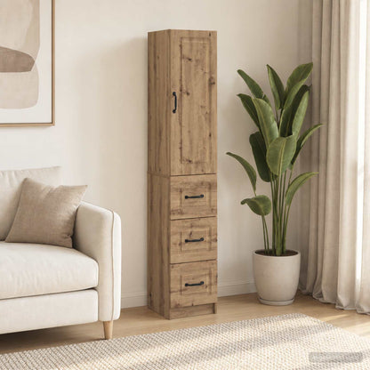 Cabinet Set 2 pcs 33 x 34.5 x 87 cm Engineered Wood Artisan Oak