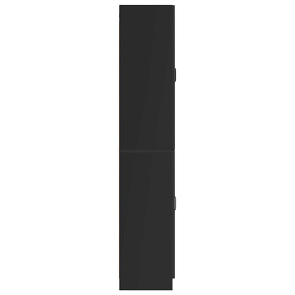 Cabinet Set 2 pcs Black Engineered Wood