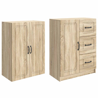 Cabinet Set 2 pcs Sonoma Oak Engineered Wood