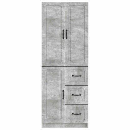 Cabinet Set 2 pcs Concrete Grey Engineered Wood