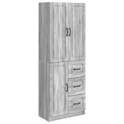 Cabinet Set 2 pcs Grey Sonoma Engineered Wood