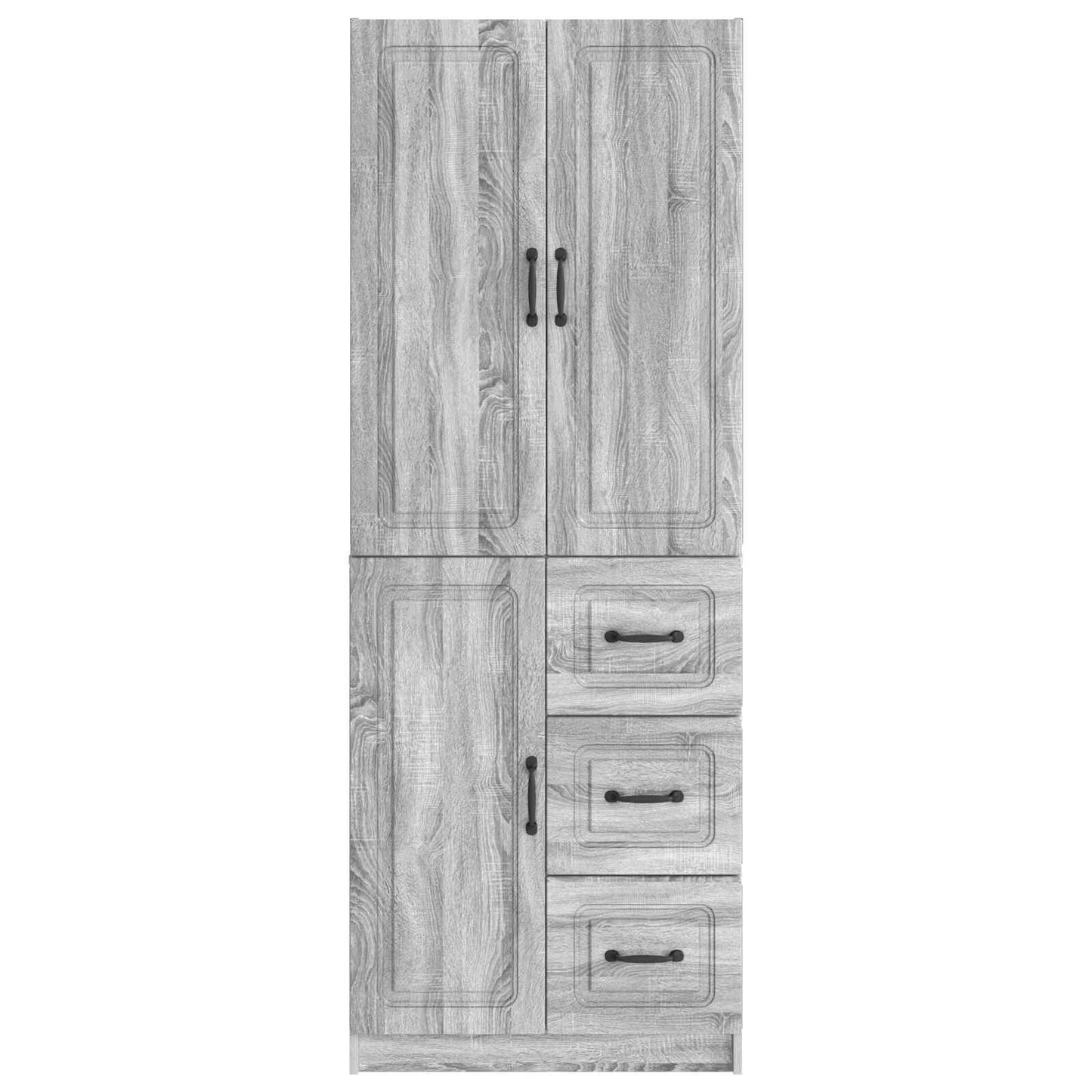 Cabinet Set 2 pcs Grey Sonoma Engineered Wood
