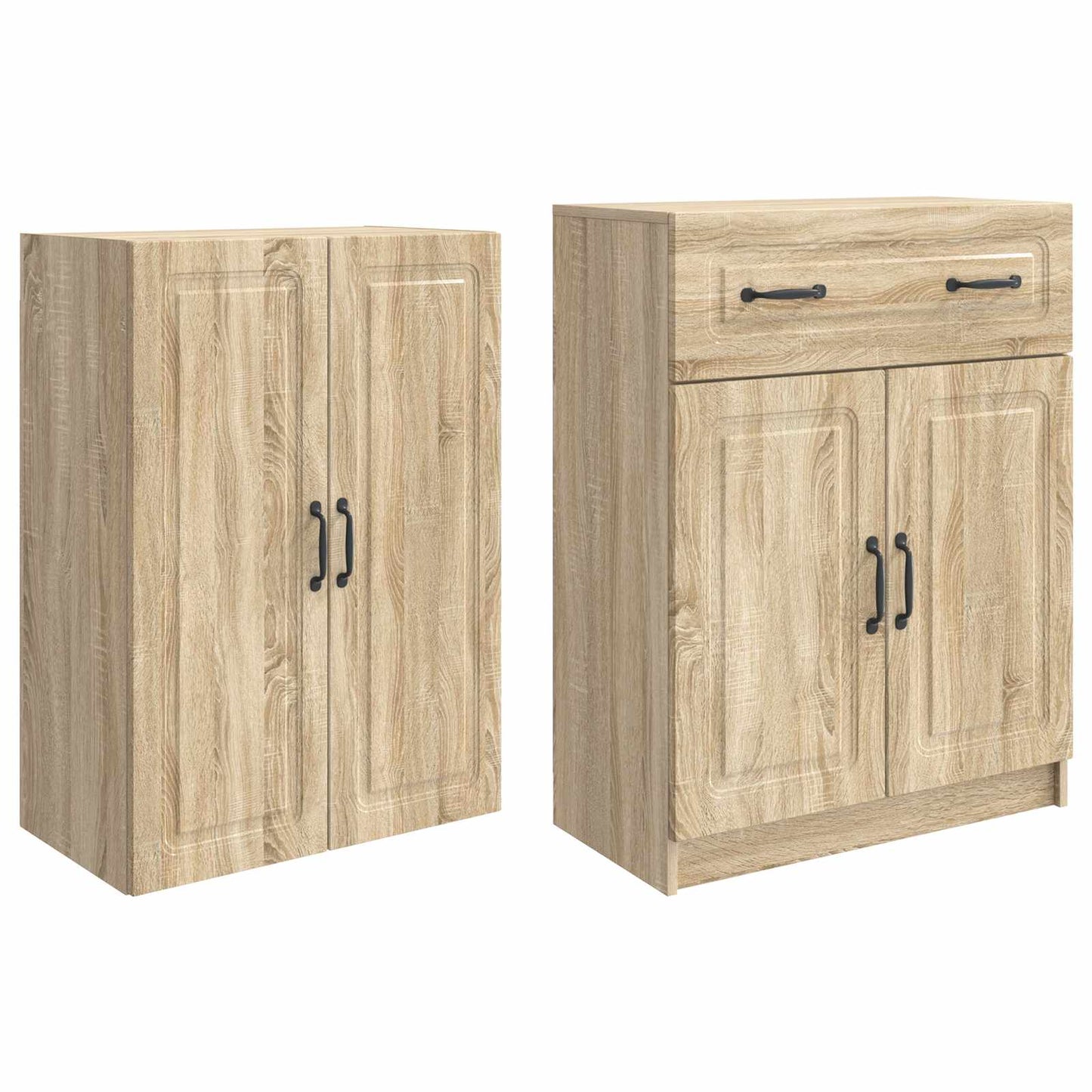 Cabinet Set 2 pcs Sonoma Oak Engineered Wood