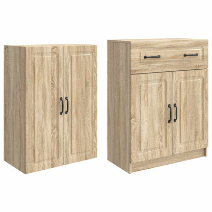 Cabinet Set 2 pcs Sonoma Oak Engineered Wood