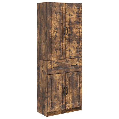 Cabinet Set 2 pcs Smoked Oak Engineered Wood