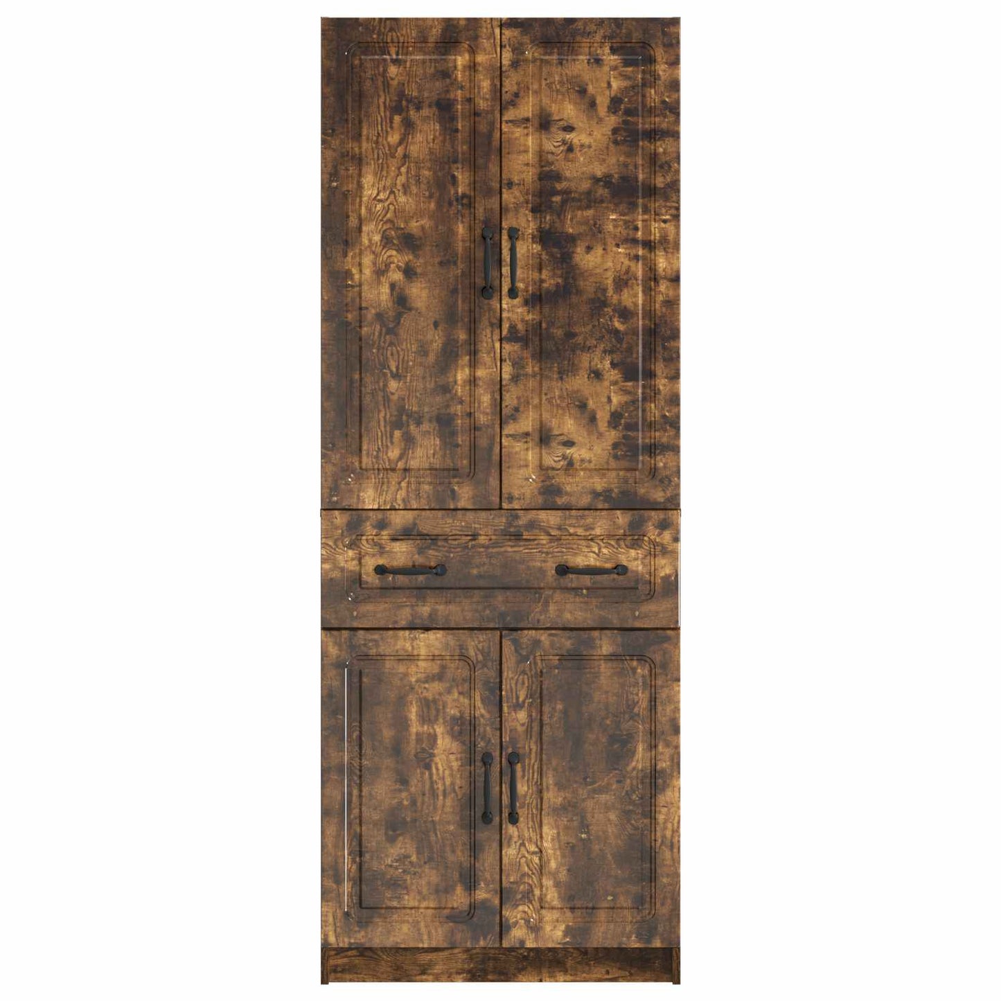 Cabinet Set 2 pcs Smoked Oak Engineered Wood