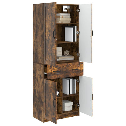 Cabinet Set 2 pcs Smoked Oak Engineered Wood