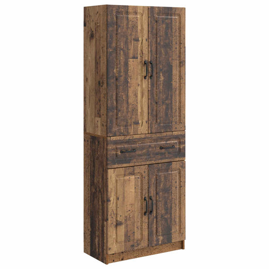 Cabinet Set 2 pcs Old Wood Engineered Wood