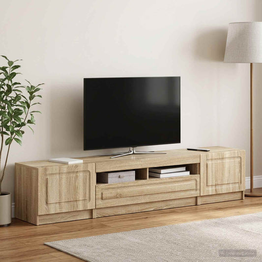 LED TV Cabinet UTRECHT 3 pcs Sonoma Oak Engineered Wood