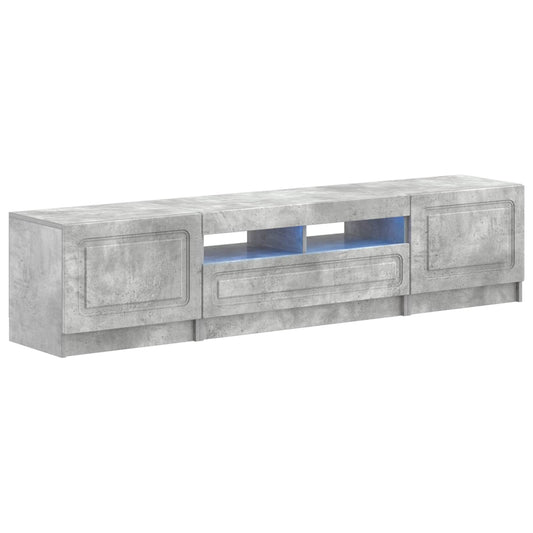 LED TV Cabinet UTRECHT 3 pcs Concrete Grey Engineered Wood