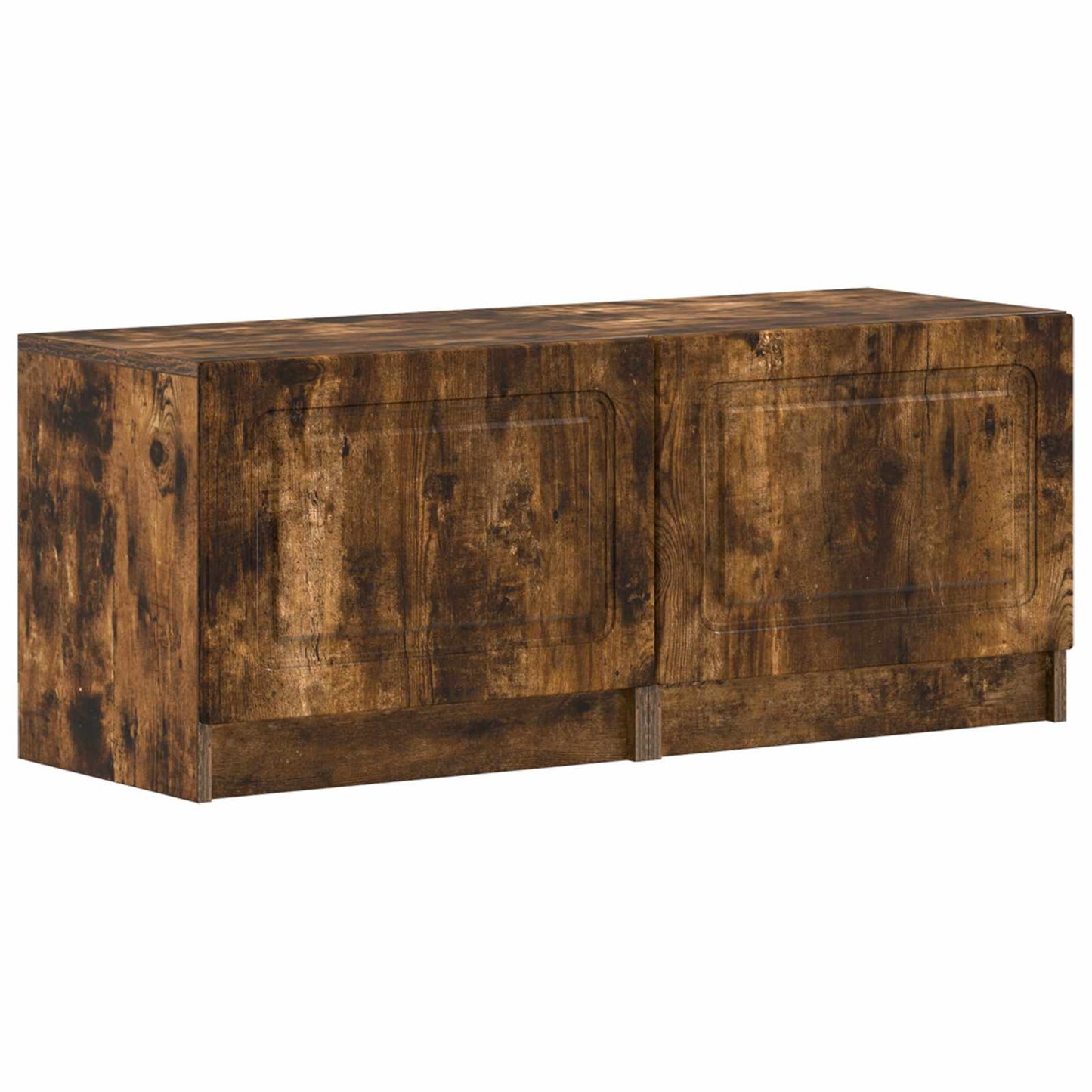5 Piece LED TV Cabinet Smoked Oak Engineered Wood