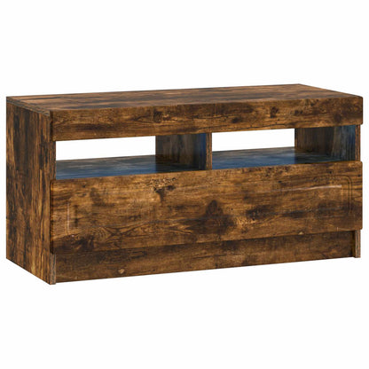 5 Piece LED TV Cabinet Smoked Oak Engineered Wood