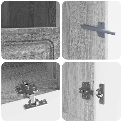 5 Piece LED TV Cabinet Grey Sonoma Engineered Wood