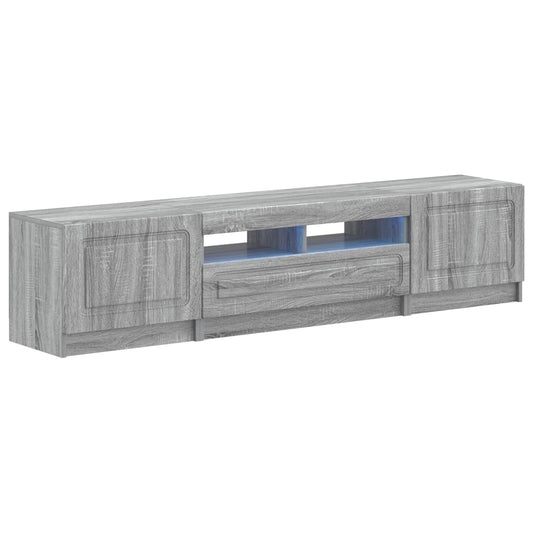 LED TV Cabinet UTRECHT 3 pcs Grey Sonoma Engineered Wood